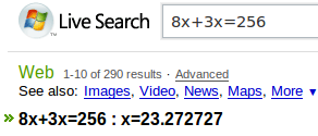 Illustration zum Artikel Let Live Search Do Your Algebra
